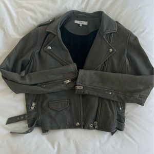 IRO women’s leather moto jacket size 38/ US 4